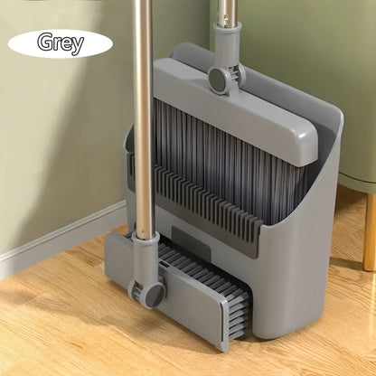 3 in 1 Broom Mop 3 in 1 Foldable Broom Mop Dustpan Combination Set | Household Cleaning Tool Set, Efficient Cleaning, Flexible Design, Quick Dust Removal, Good Helper for Home And Office Cleaning 2025