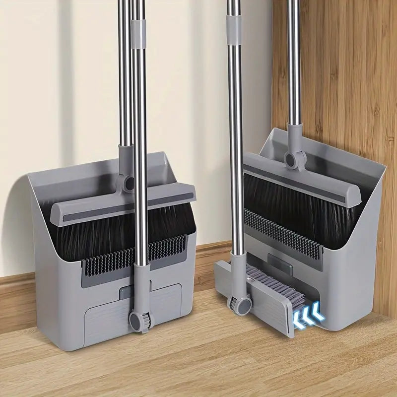 3 in 1 Broom Mop 3 in 1 Foldable Broom Mop Dustpan Combination Set | Household Cleaning Tool Set, Efficient Cleaning, Flexible Design, Quick Dust Removal, Good Helper for Home And Office Cleaning 2025
